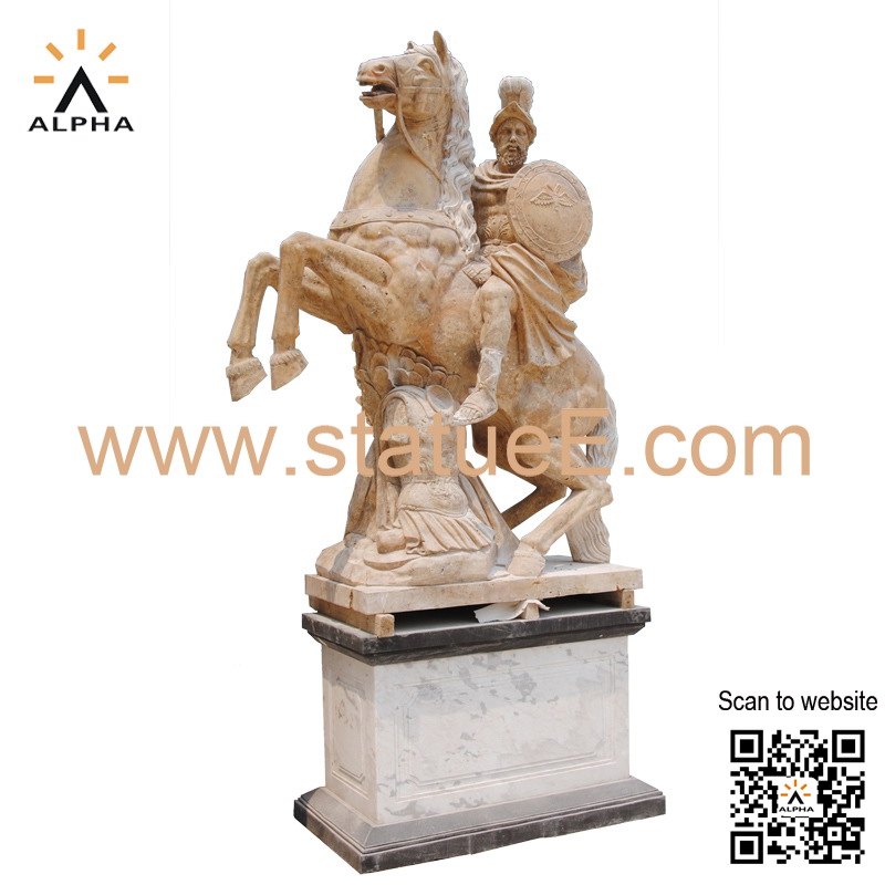 marble Roman soldier statue